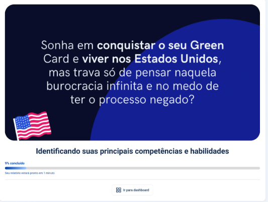 Tela de processamento e análise inicial do perfil
